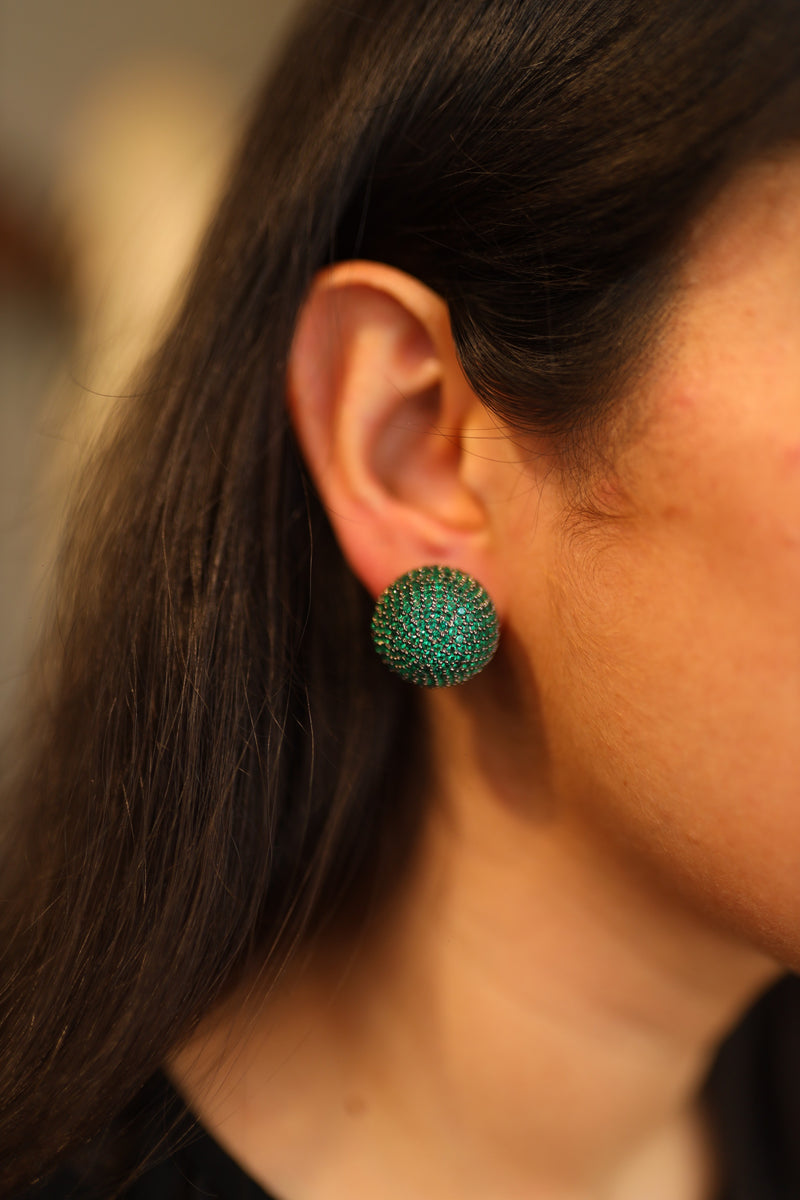 Shimmer Bomb Earrings (Green)