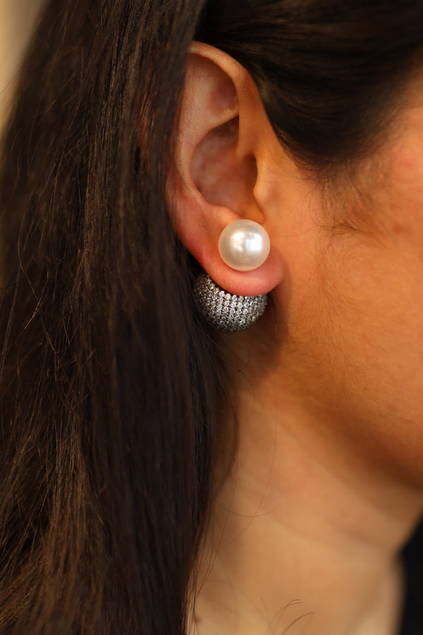 Shimmer Bomb Earrings (Silver)