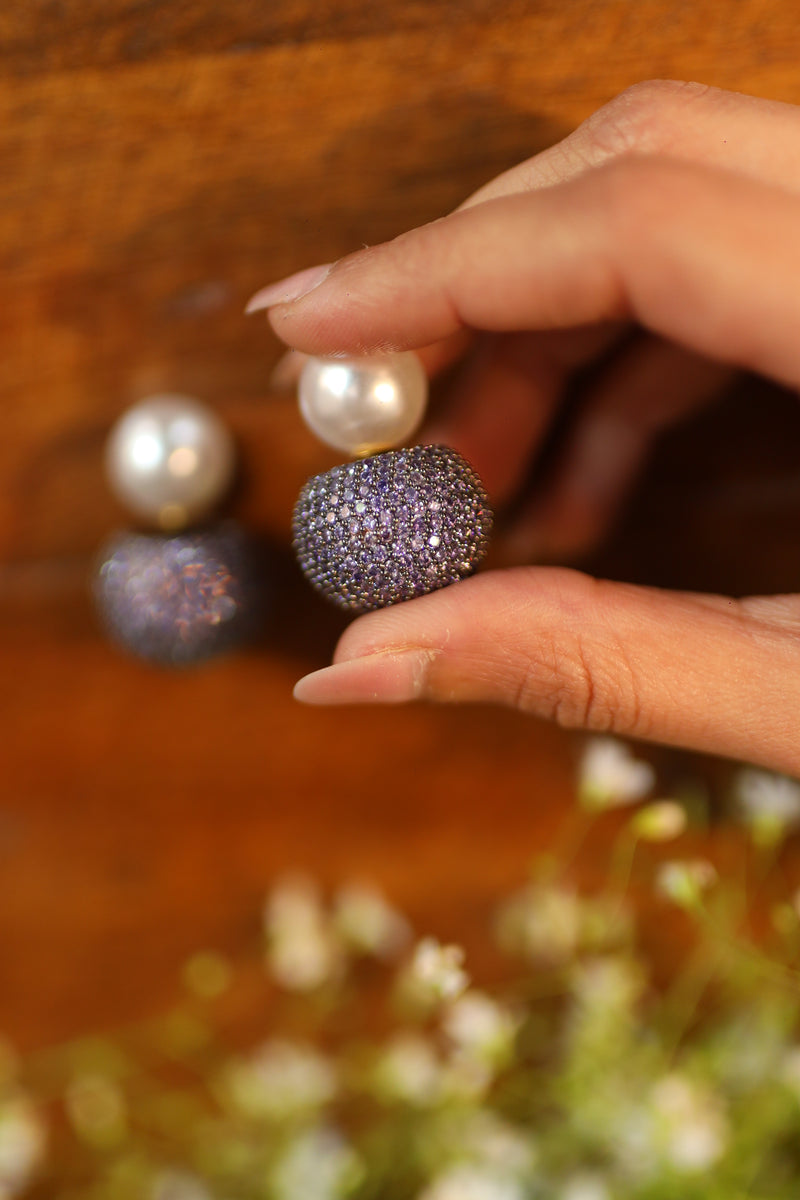 Shimmer Bomb Earrings (Lilac)