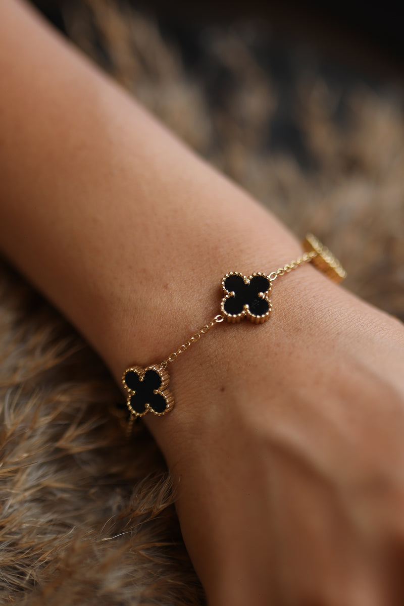 Ellie Clover Bracelet - Black