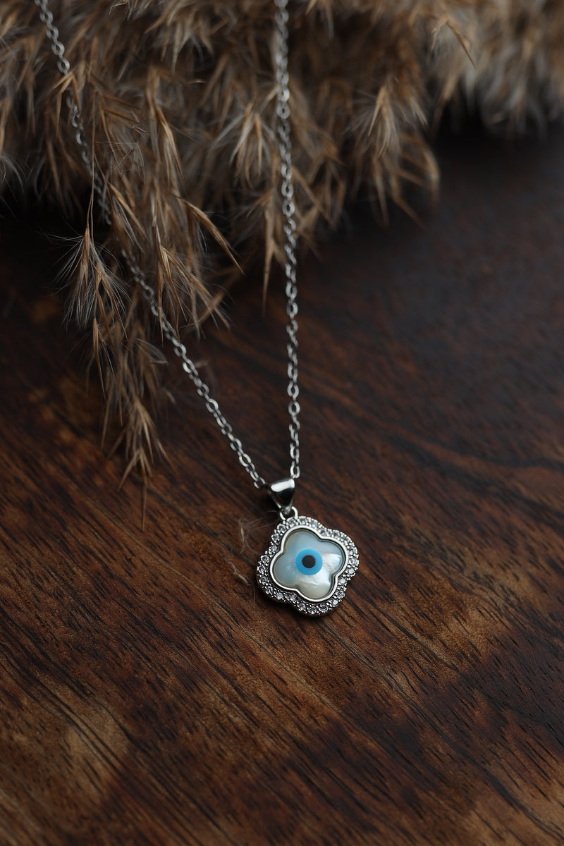 Clover Evil Eye Pendant