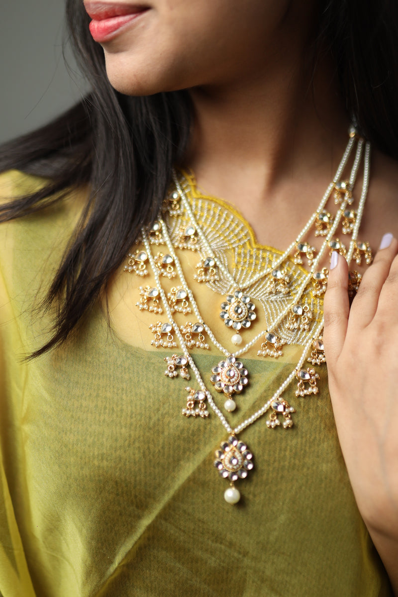 Zora Layered Kundan Necklace Set