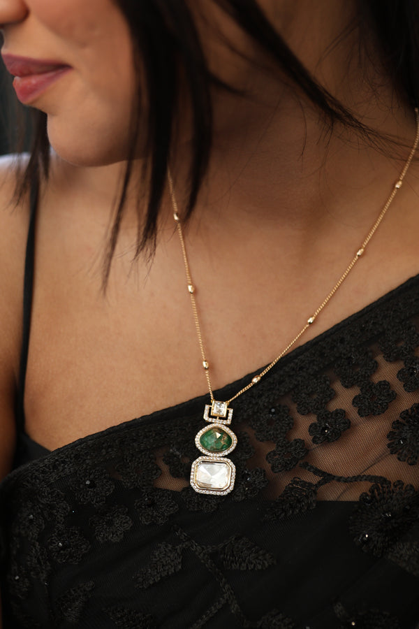 Kruti Pendant Set - Green
