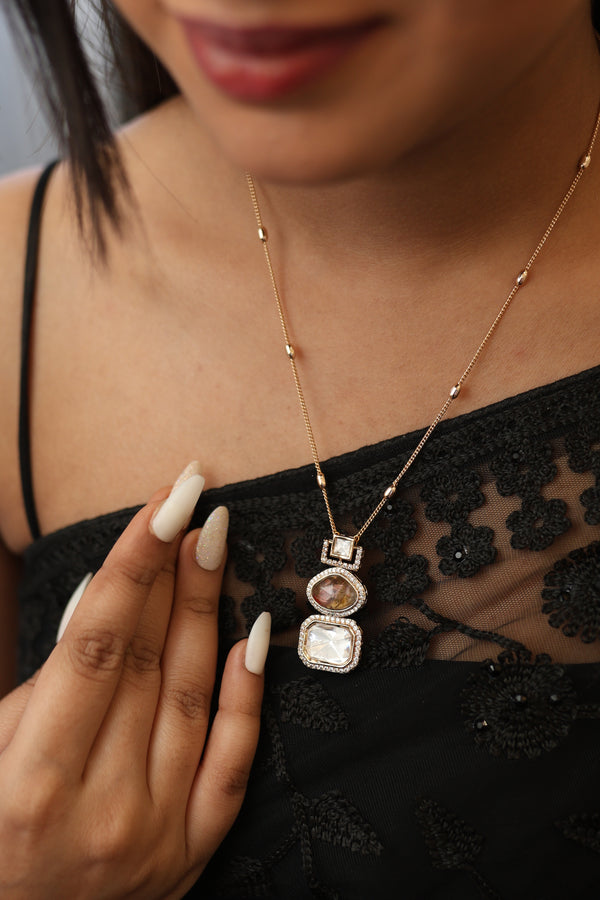 Kruti Pendant Set - Pink