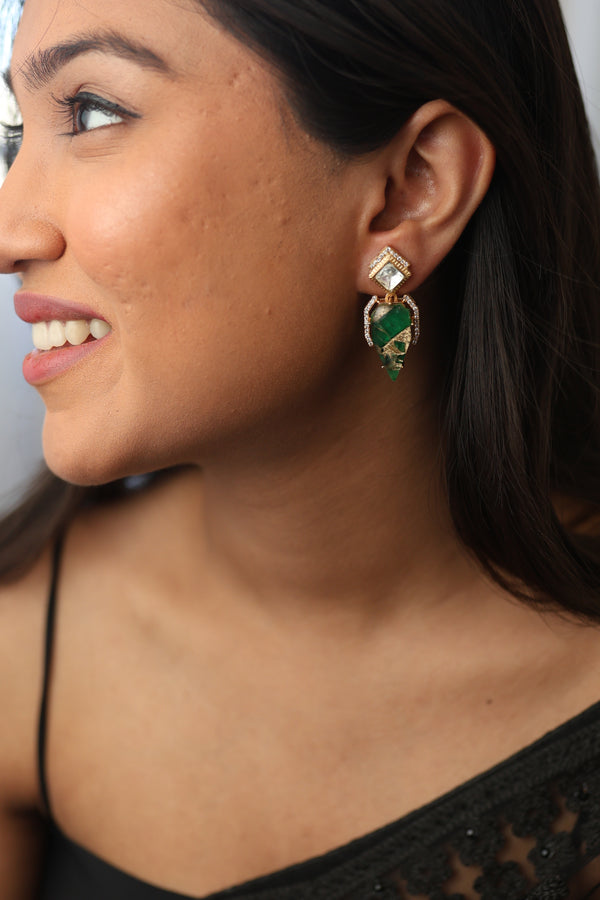 Jina Earrings - Green