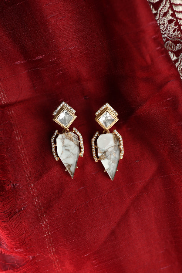 Jina Earrings - White