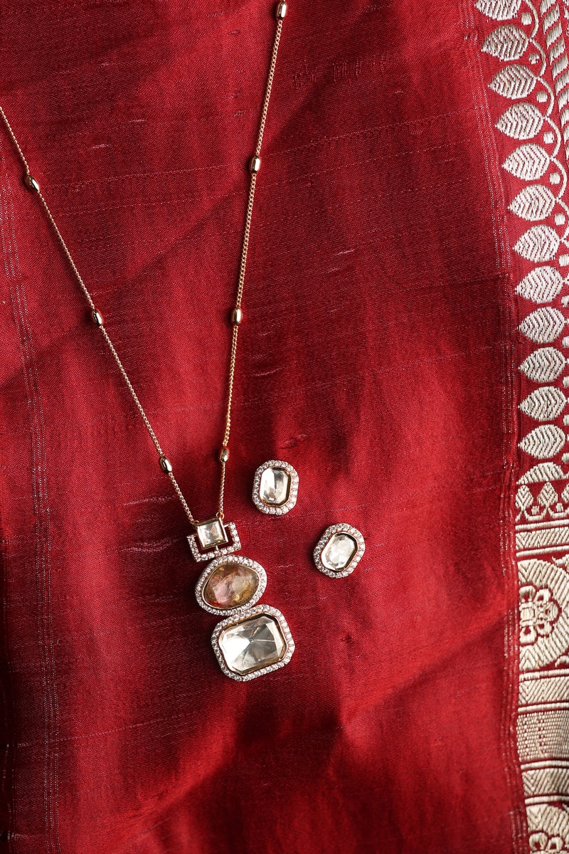 Kruti Pendant Set - Pink