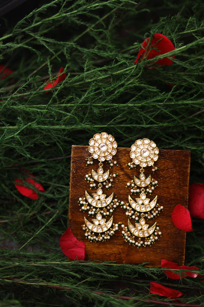 Nisha Layered Kundan Earrings