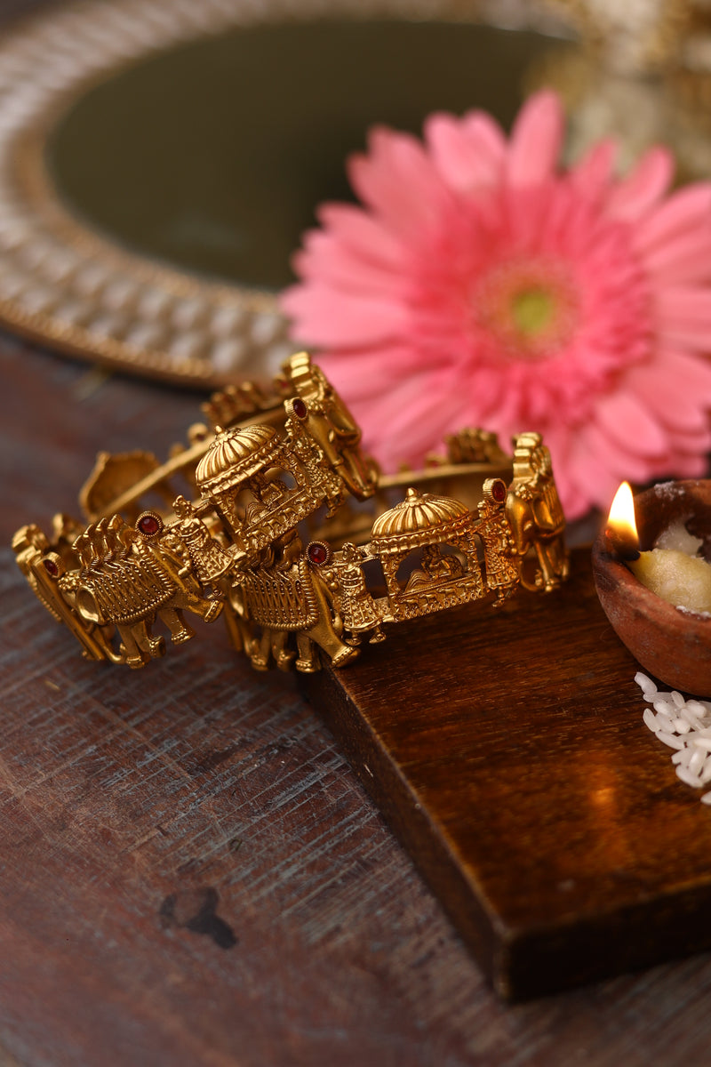 Palanquin Temple Work Bangles