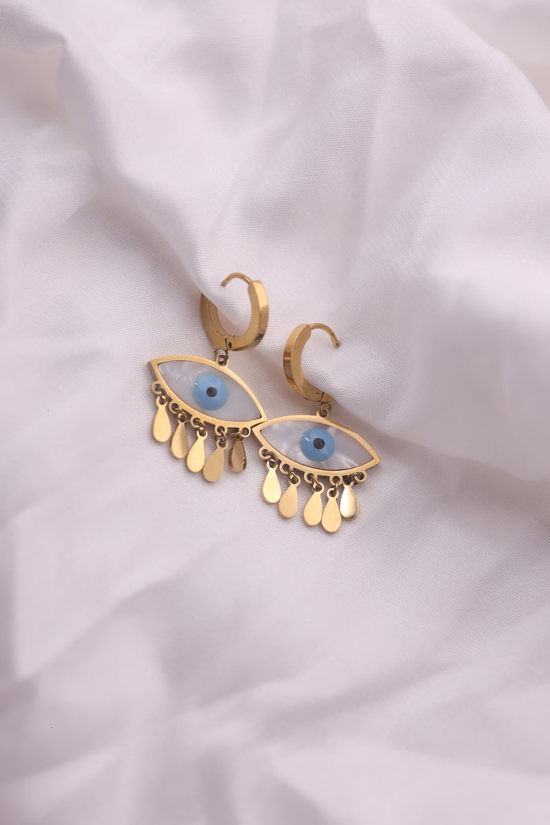 Charms Evil Eye Drop Earrings