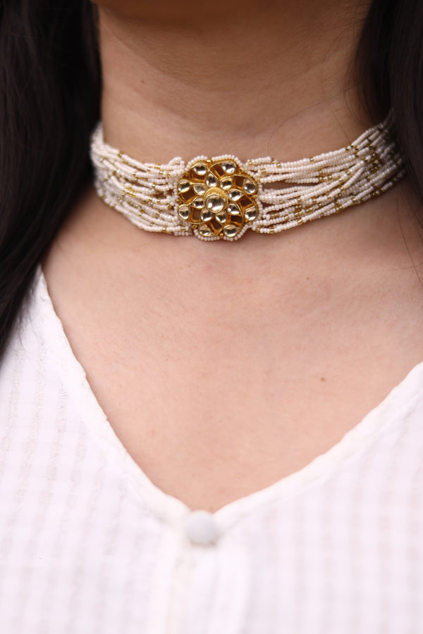 Kundan and Pearl Choker