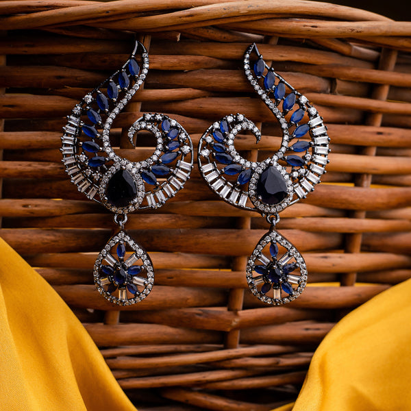 Get Blue Stone Marcasite Earrings at ₹ 3300 | LBB Shop