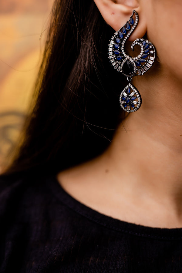 Blue Victorian Earrings