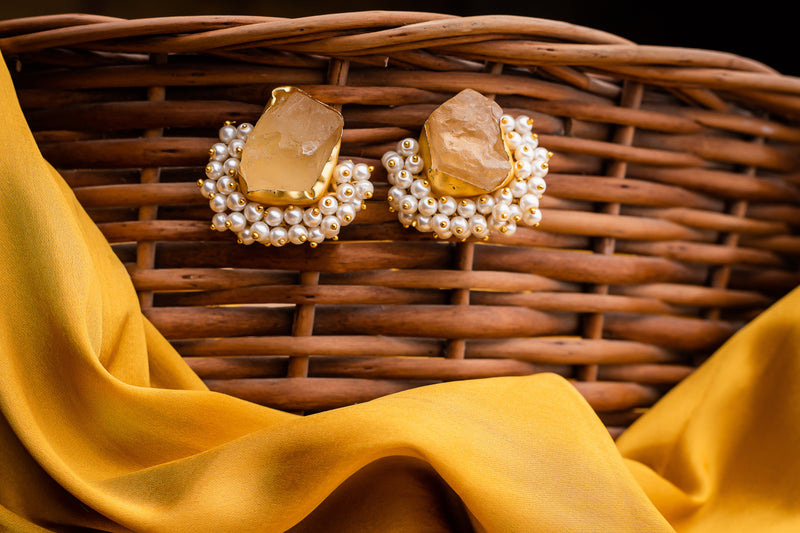 Citrine Stud Earrings