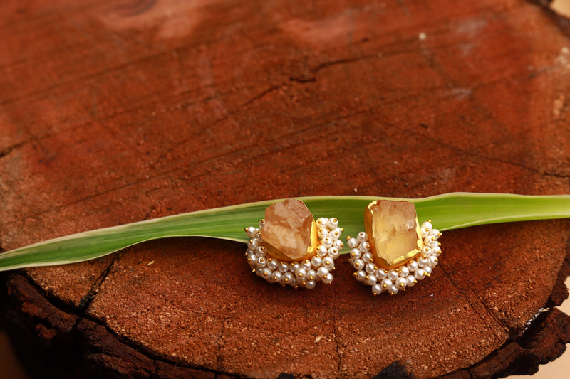 Citrine Stud Earrings