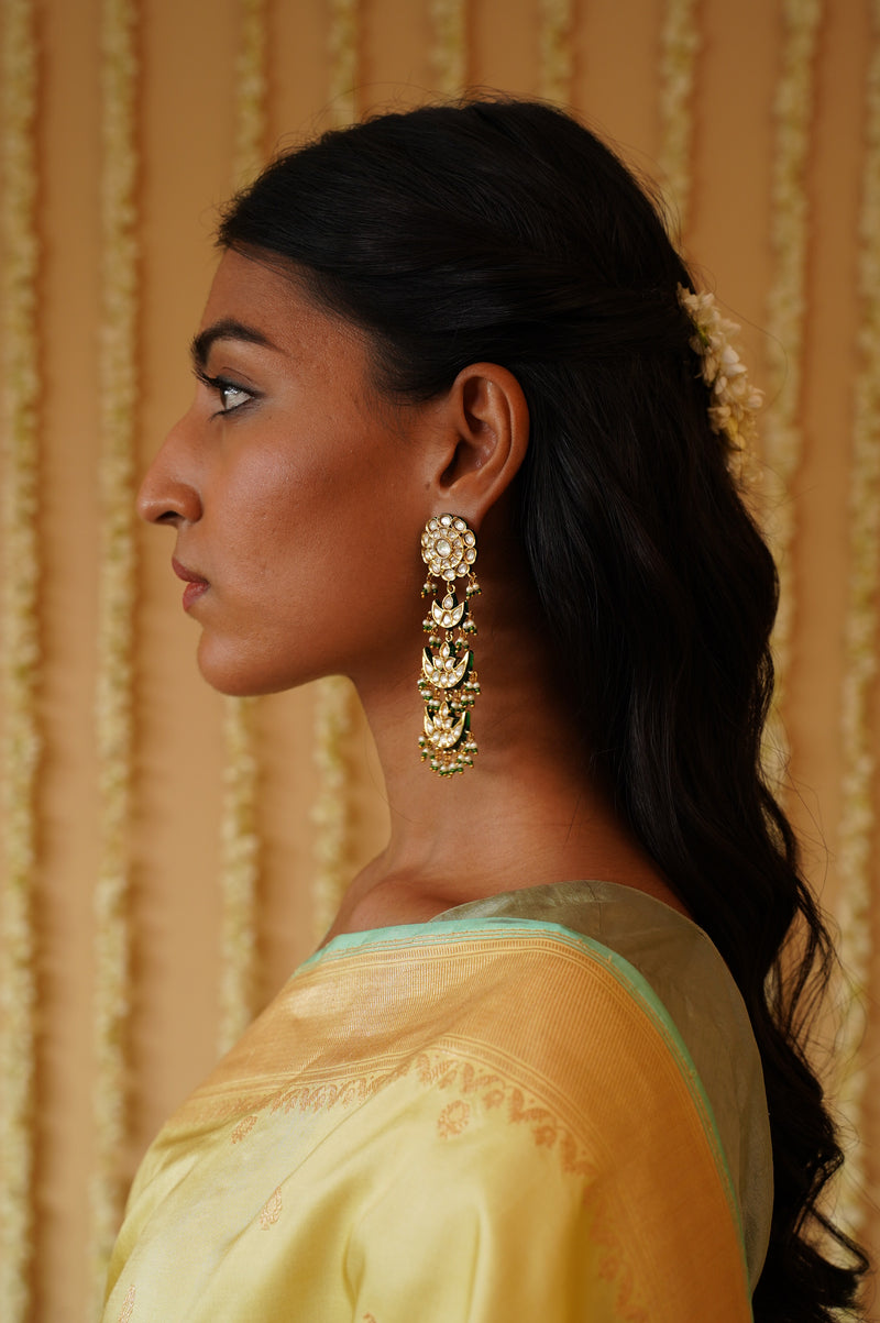 Nisha Layered Kundan Earrings