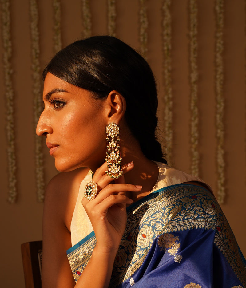 Nisha Layered Kundan Earrings