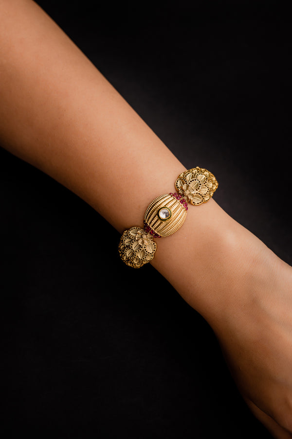 Temple Work Embossed Bracelet