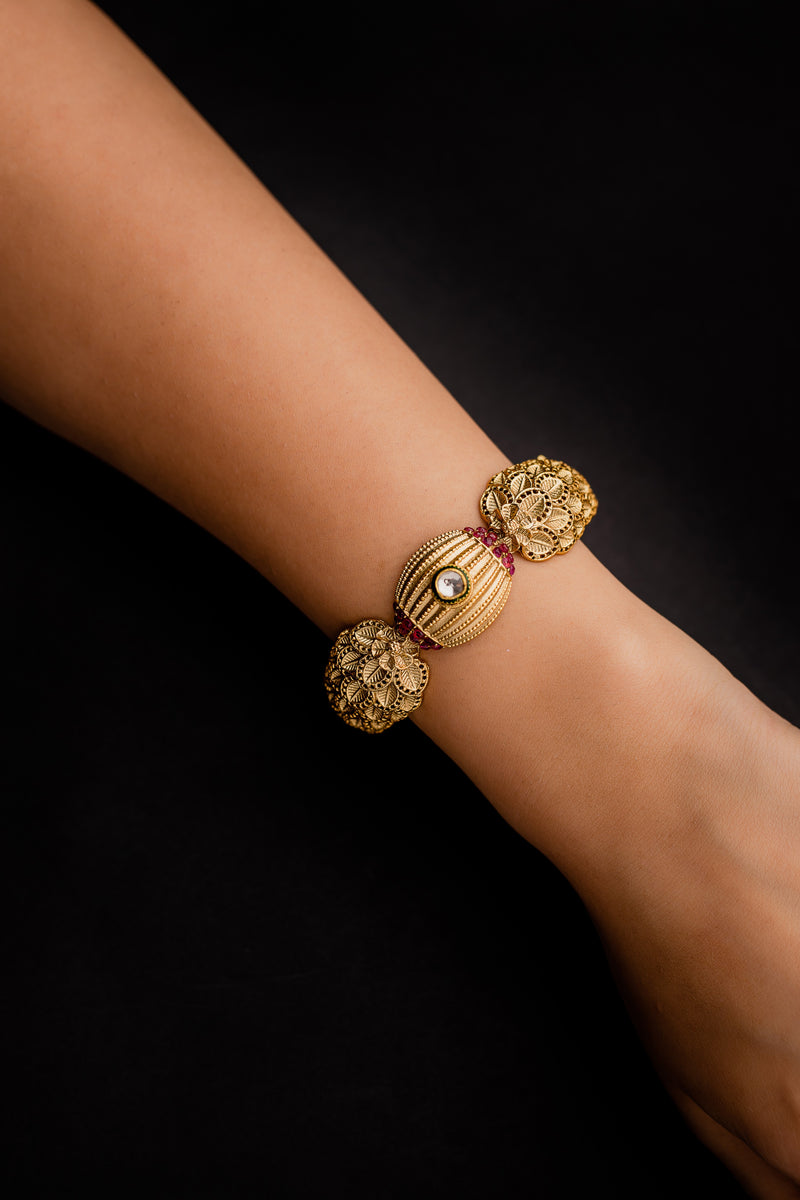Temple Work Embossed Bracelet