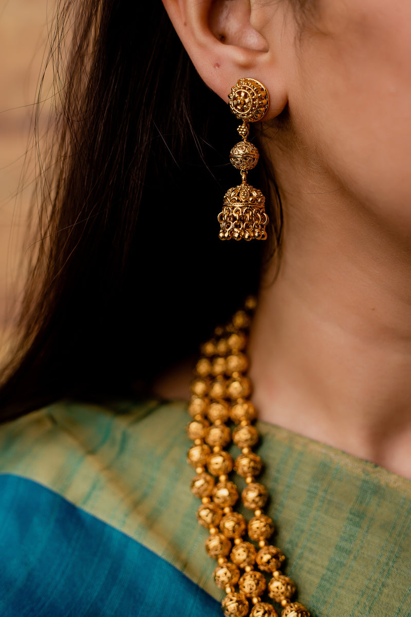 Three Layer Gold Matar Mala
